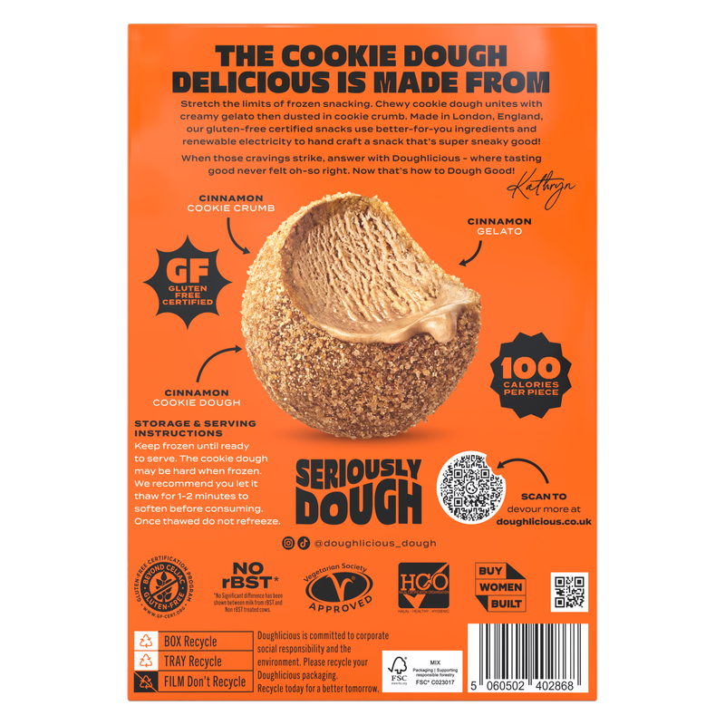 Doughlicious Cinnamon Churro Cookie Dough & Gelato Bites