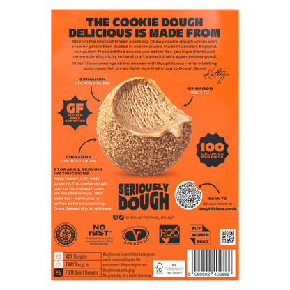 Doughlicious Cinnamon Churro Cookie Dough & Gelato Bites