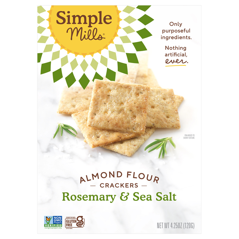 Simple Mills Rosemary & Sea Salt Almond Flour Crackers 4.25oz