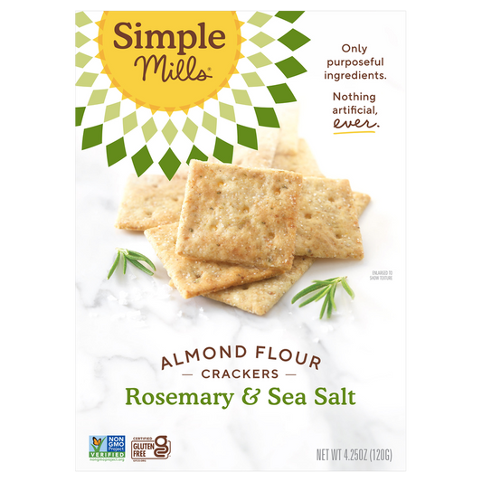 Simple Mills Rosemary & Sea Salt Almond Flour Crackers 4.25oz