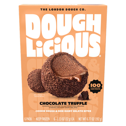 Doughlicious Chocolate Truffle Cookie Dough & Gelato Bites 6ct