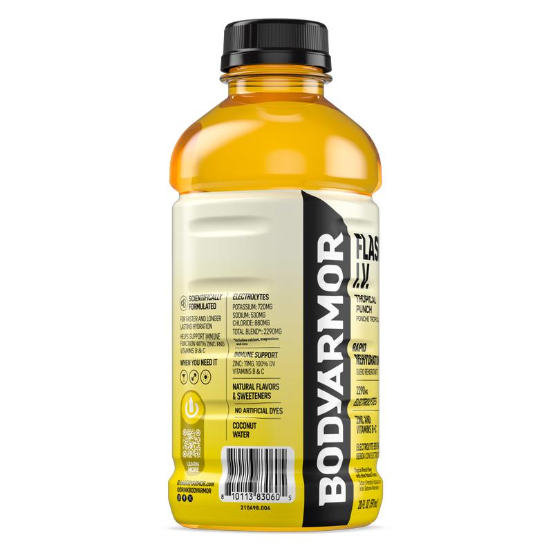 BODYARMOR FLASH I.V. Tropical Punch 20oz Btl