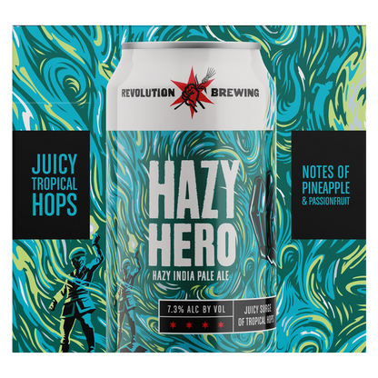 Revolution Hazy Hero IPA 6pk 12oz Can 7.3% ABV