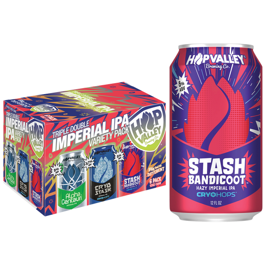 Hop Valley Triple Double Imperial IPA Variety Pack 6pk 12oz Can 9% ABV