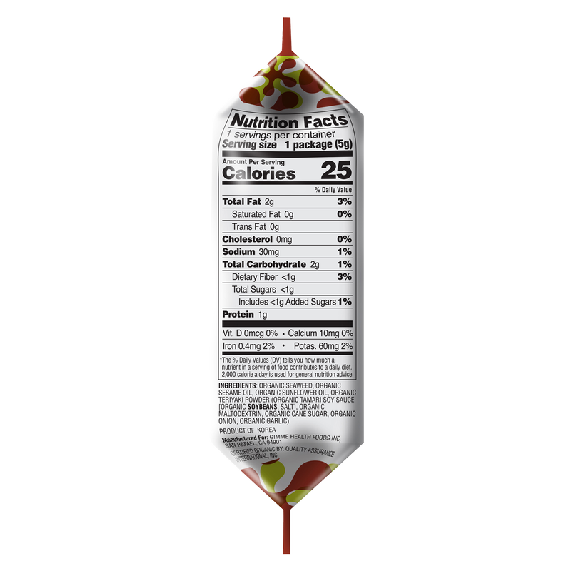 Gimme Organic Teriyaki Seaweed Chips 0.17oz