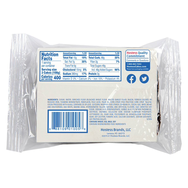 Hostess Chocolate Zingers, 3.81 oz