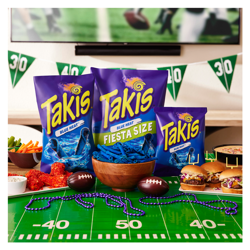 Takis Blue Heat Spicy Rolled Tortilla Chips Sharing Size Bag 9.9oz