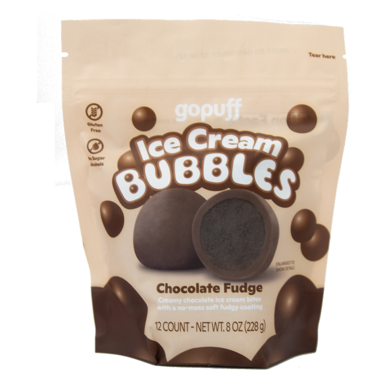 Gopuff Chocolate Fudge Ice Cream Bubbles - 8 oz