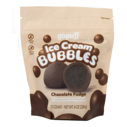 Gopuff Chocolate Fudge Ice Cream Bubbles - 8 oz