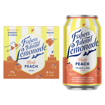 Fishers Island Nude Peach 4pk 12oz 7% ABV
