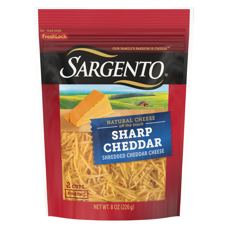 Sargento Finely Shredded Sharp Cheddar Natural Cheese - 8oz