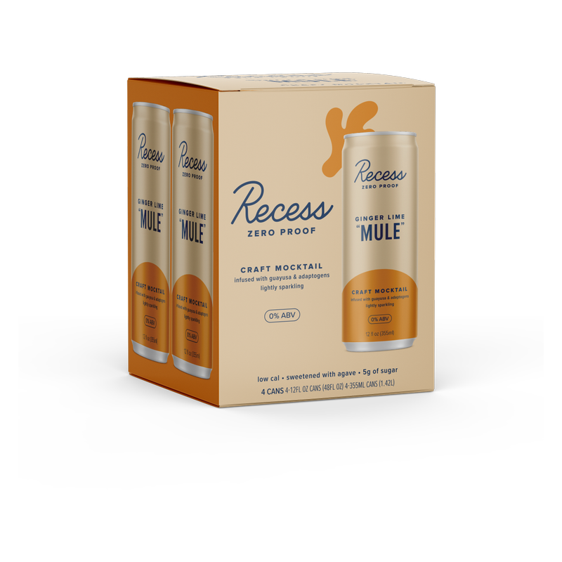 Recess Ginger Lime Mule Mocktail 4pk 12oz Can