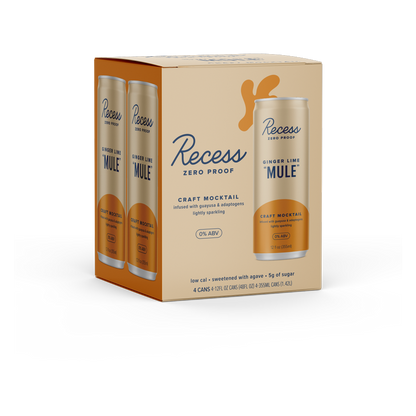 Recess Ginger Lime Mule Mocktail 4pk 12oz Can