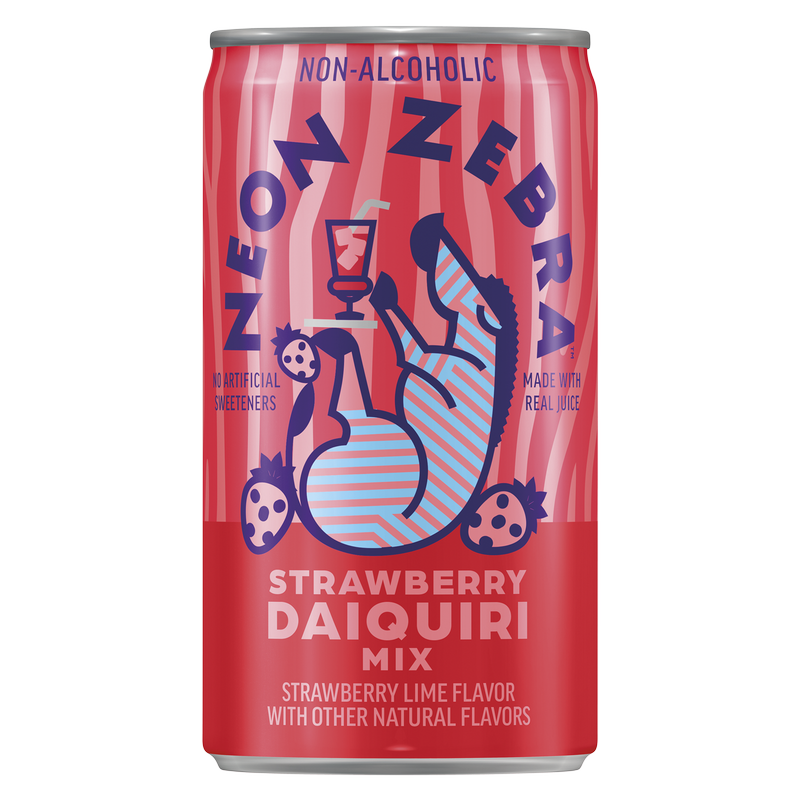 Neon Zebra Strawberry Daquiri Mix 6pk 7.5oz