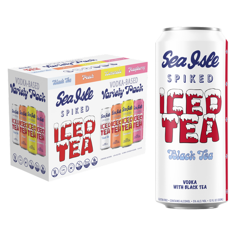 Sea Isle Spiked Iced Tea Vodka Variety 8pk 12oz Can 5.0% ABV