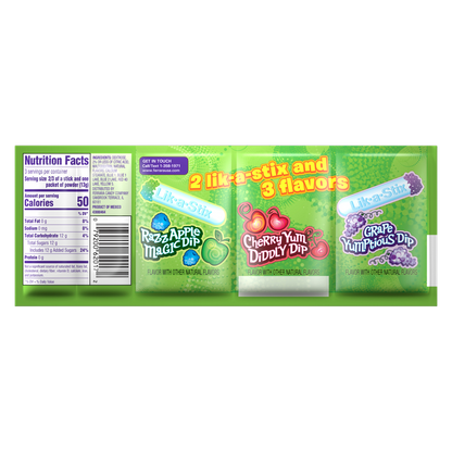 Fun Dip Grape/Cherry/Razz Apple 3 Flavor 1.4 oz