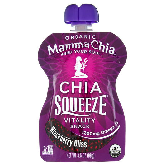 Mamma Chia Blackberry Bliss Squeeze Pouch 3.5oz