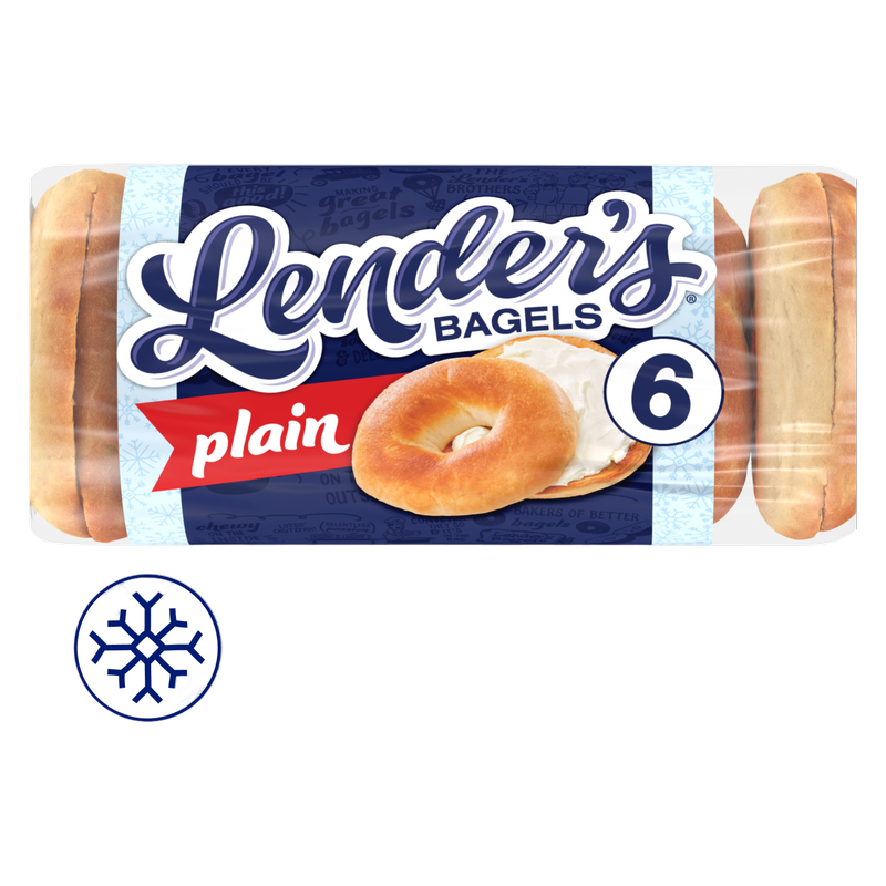 Lender's Frozen Pre-sliced Plain Bagels - 6ct