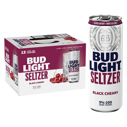 Bud Light Hard Seltzer Black Cherry 12pk 12oz Slim Cans 5% ABV
