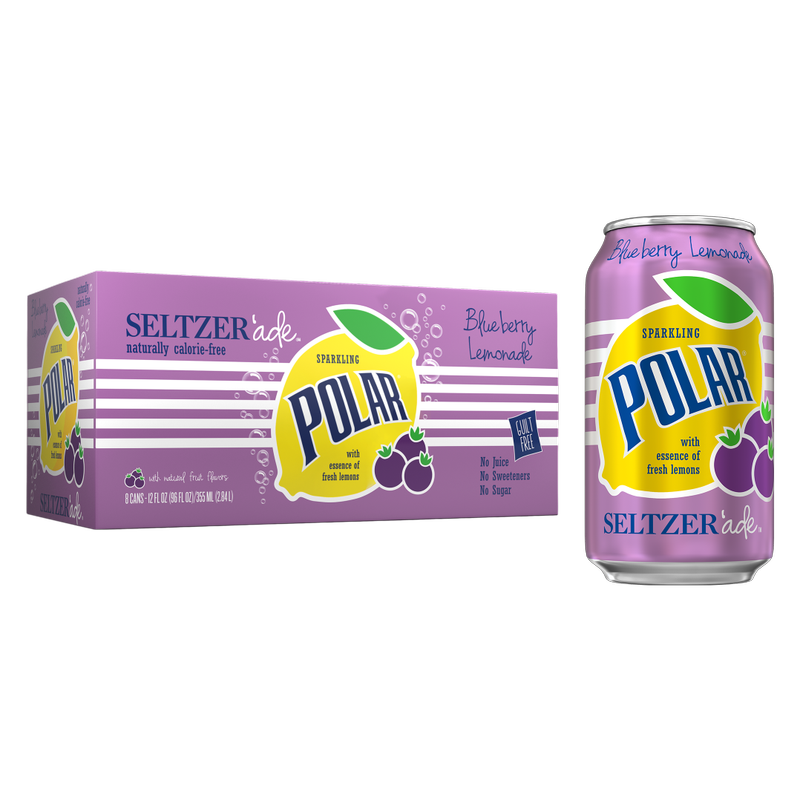 Polar Blueberry Lemonade Seltzer 8pk 12oz Can