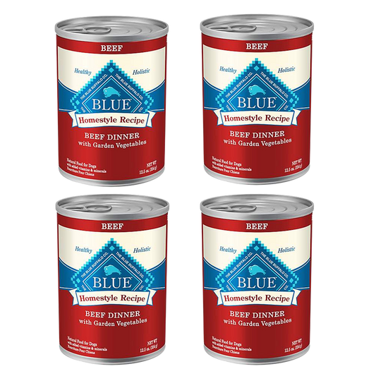 4 Ct Blue Buffalo Homestyle Recipe Beef Dog Food 12.5oz