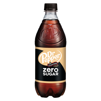 Dr Pepper & Cream Soda Zero Sugar 20oz Btl