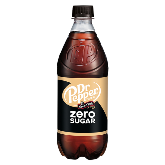Dr Pepper & Cream Soda Zero Sugar 20oz Btl