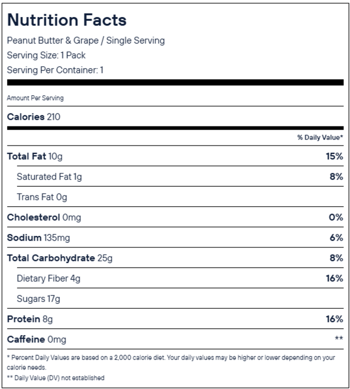 Smash Foods Peanut Butter & Concord Grape Jam Snack Bites, 1.8oz