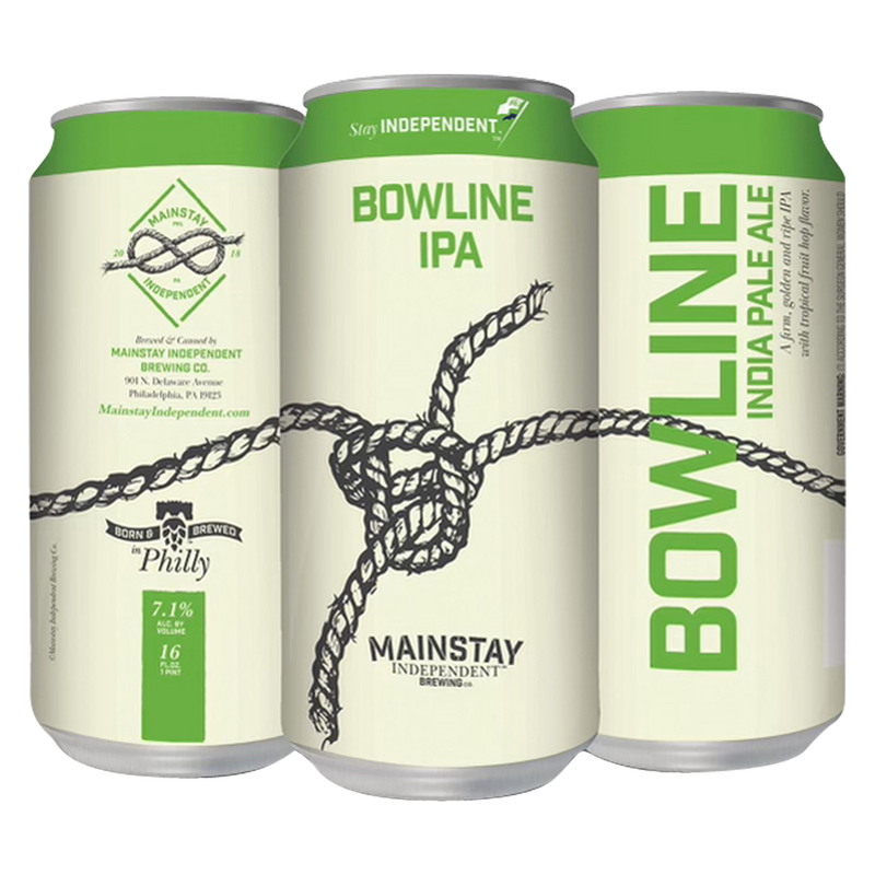 Mainstay Independent Brewing Bowline IPA 4pk 16oz Can 7.2%