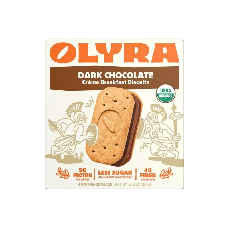 Olyra Dark Chocolate Crème Breakfast Biscuits, 5.3 oz