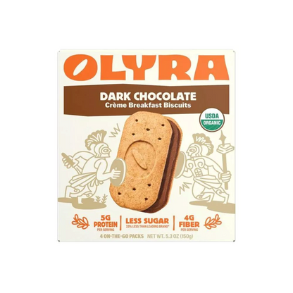 Olyra Dark Chocolate Crème Breakfast Biscuits, 5.3 oz