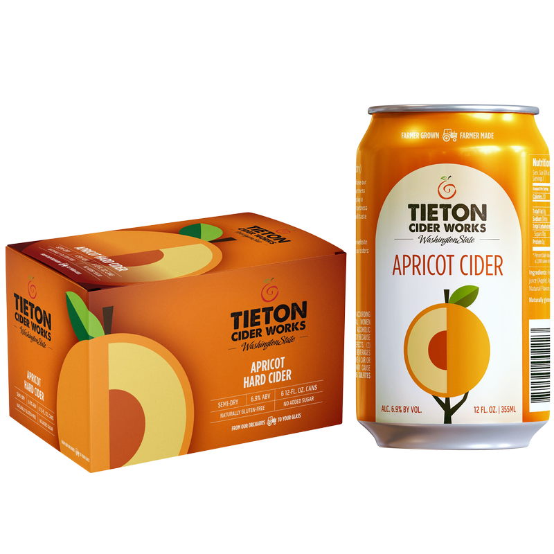 Tieton Cider Works Apricot Cider 6pk 12oz Can