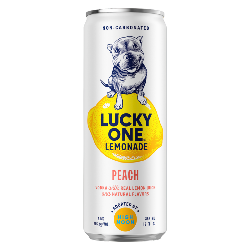 Lucky One Peach Lemonade 4pk 12oz Can