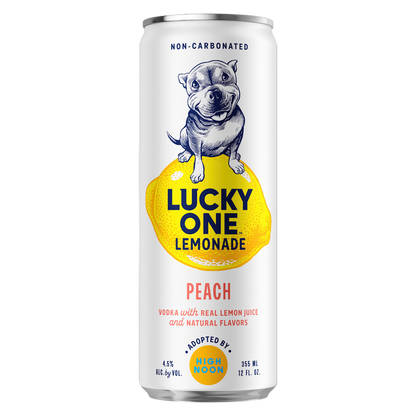 Lucky One Peach Lemonade 4pk 12oz Can