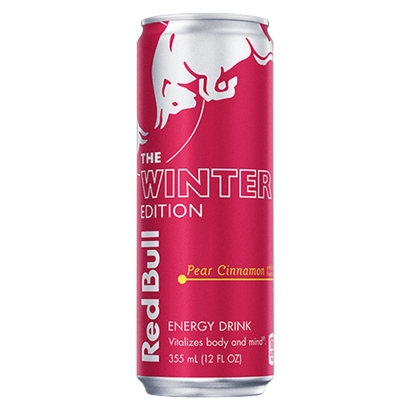 Red Bull Energy Drink The Winter Edition Pear Cinnamon 12oz Can
