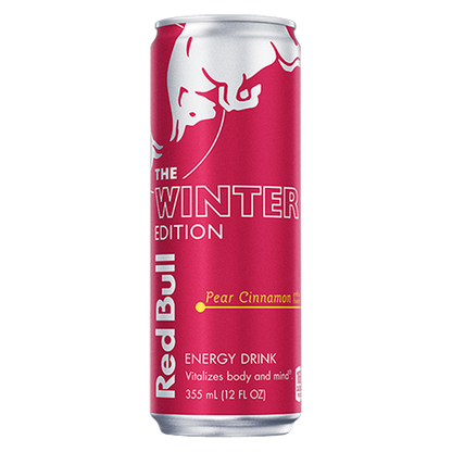Red Bull Energy Drink The Winter Edition Pear Cinnamon 12oz Can