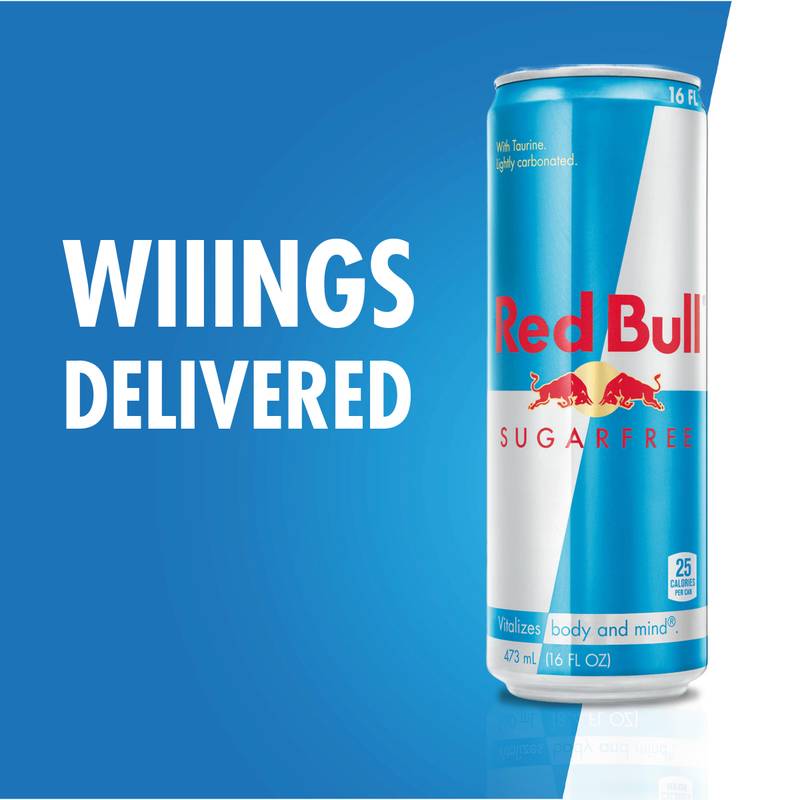 Red Bull Energy Drink Sugar Free 16oz Can