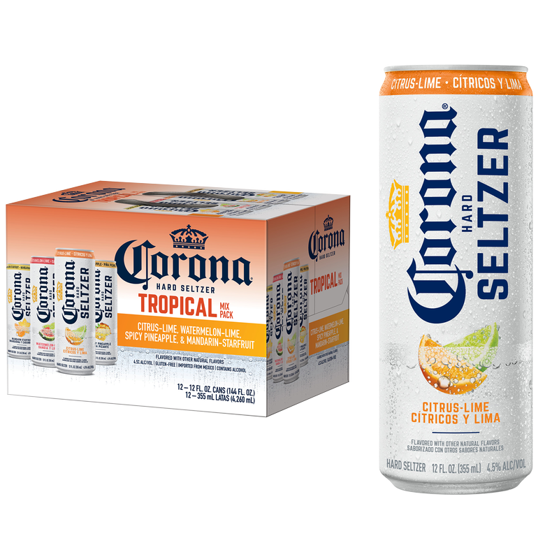 Corona Hard Seltzer Tropical Mix Variety Pack 12pk 12oz Cans 4.5% ABV