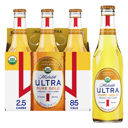 Michelob Ultra Pure Gold 6pk 12oz Btl 4.2% ABV