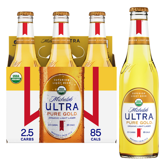 Michelob Ultra Pure Gold 6pk 12oz Btl 4.2% ABV