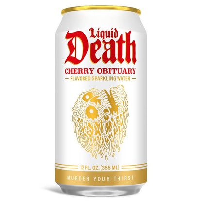 Liquid Death Cherry Obituary Sparkling Water 6pk 12oz Can