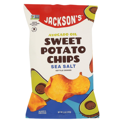 Jackson's Sea Salt 5oz Avocado Oil Sweet Potato Chips, 5oz