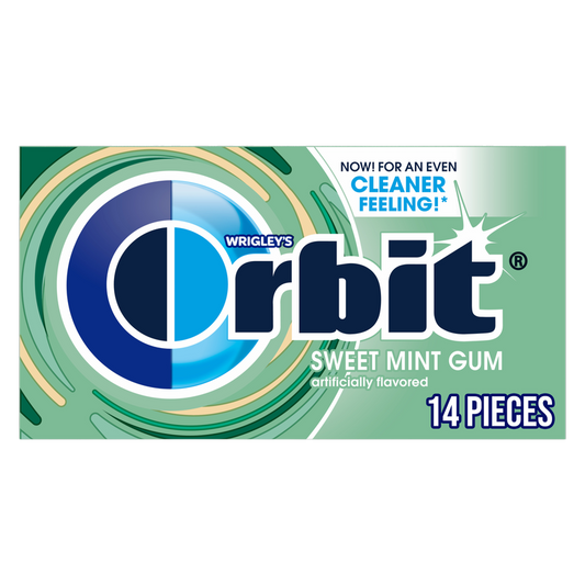 ORBIT Gum Sweet Mint Sugar Free Chewing Gum, Single Pack, 14 Piece