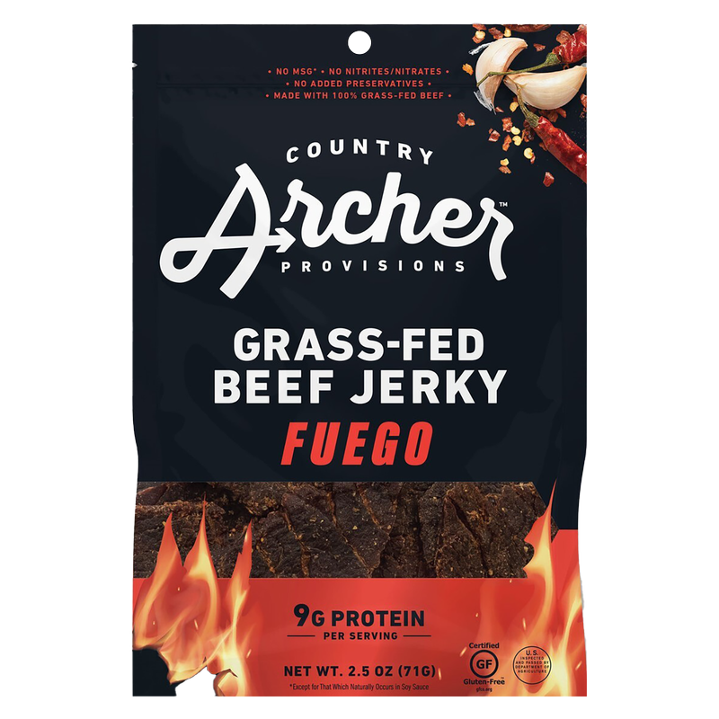 Country Archer Fuego Beef Jerky 2.5 oz. Bag