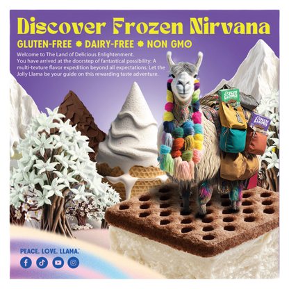 Jolly Llama, Dairy Free Gluten Free Premium Vanilla Coconut Cream Sandwiches