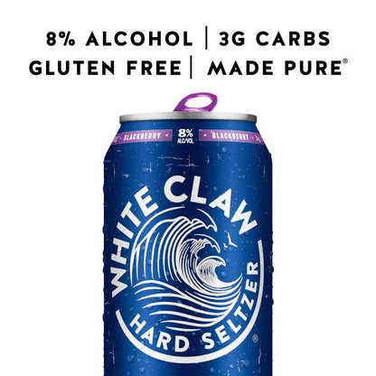 White Claw Hard Seltzer Surge Blackberry Single 19.2oz Can 8% ABV