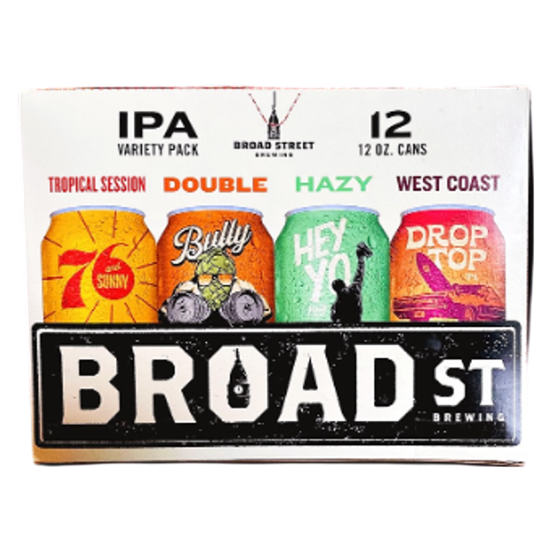 Broad Street Brewing IPA Variety 12pk 12oz Can 6.2% ABV