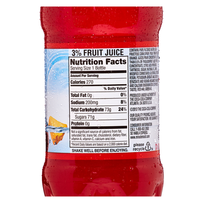 Minute Maid Fruit Punch Juice 20oz Btl