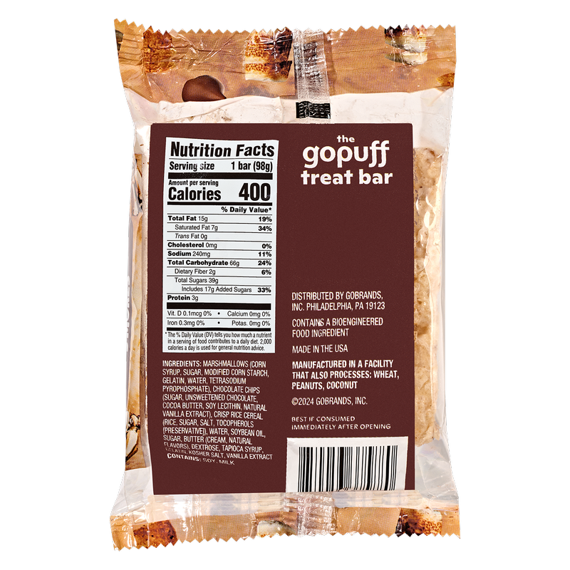 The Gopuff S'mores Crispy Treat Bar 3.5oz