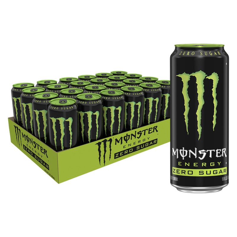 Monster Energy Zero  Sugar 24pk 16oz Can- XL